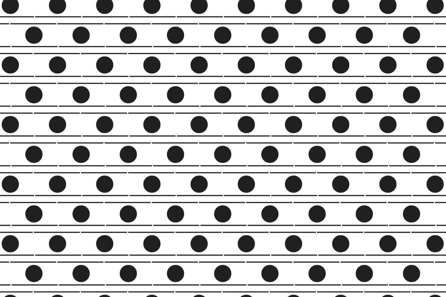 simple abstract polka dot line pattern arranged black dots on horizontal lines vector