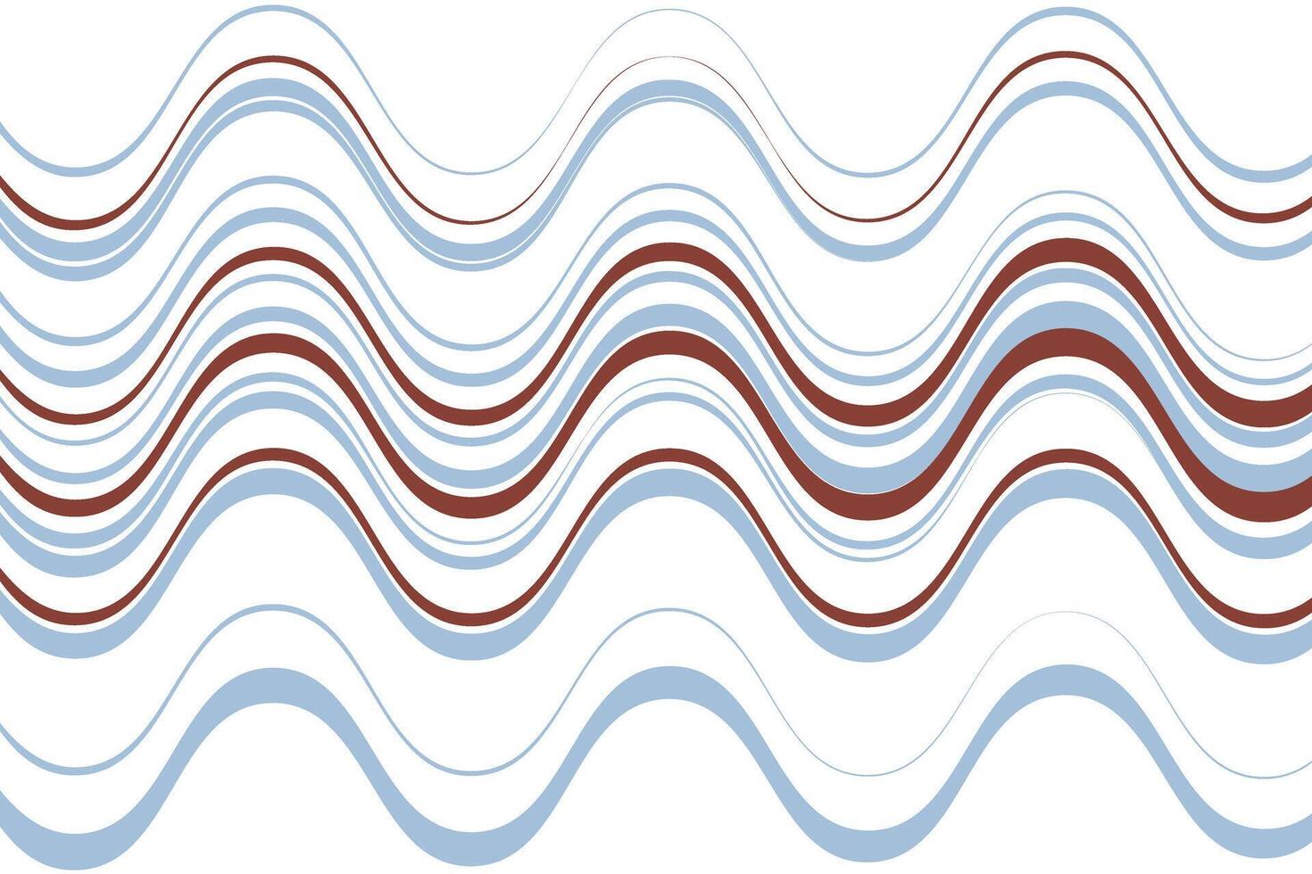 simple abstract dark and light color wavy thin line pattern abstract wave pattern in blue and brown vector