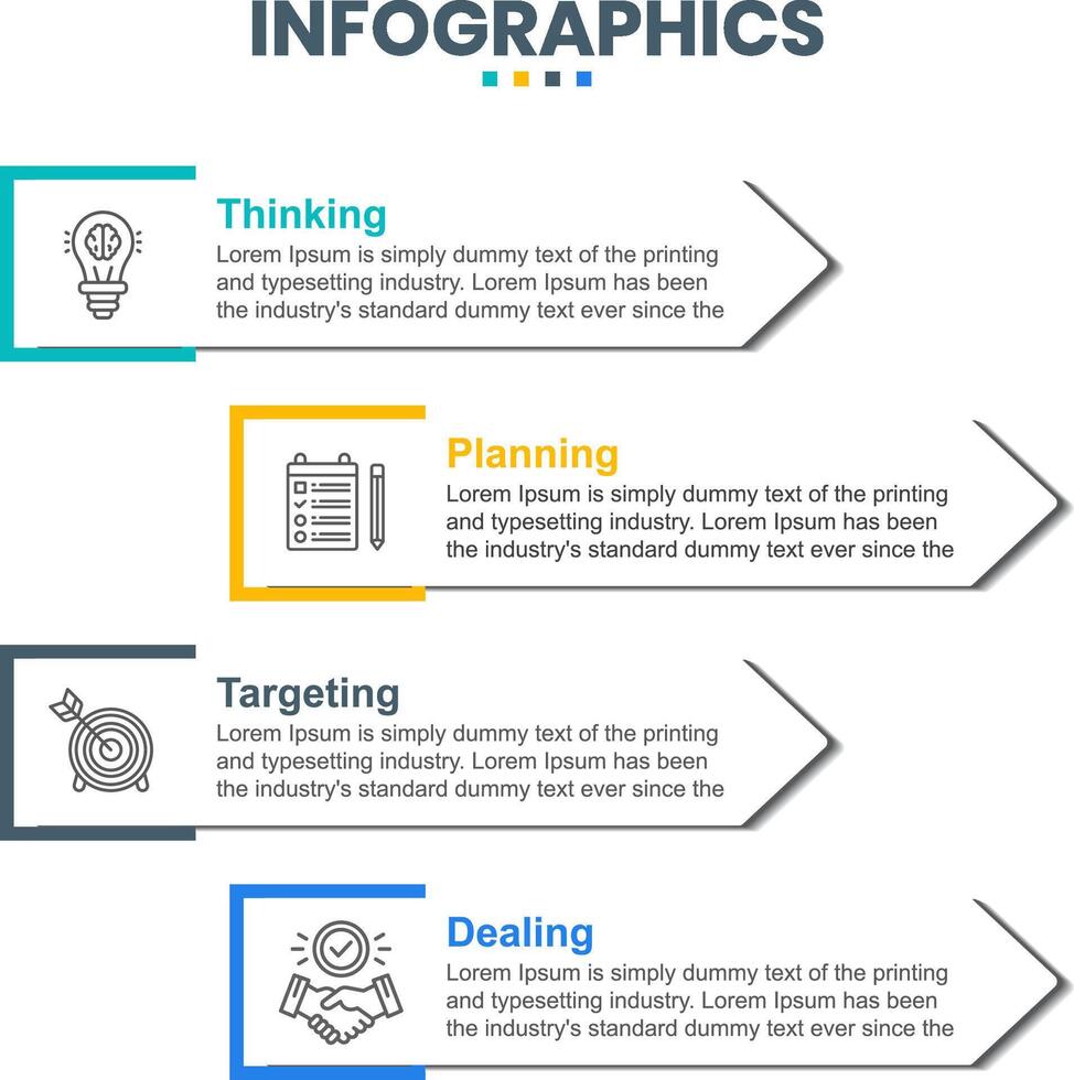 Business Infographics Presentation design for mapping business health and growth, business presentation with step and graphics element vector