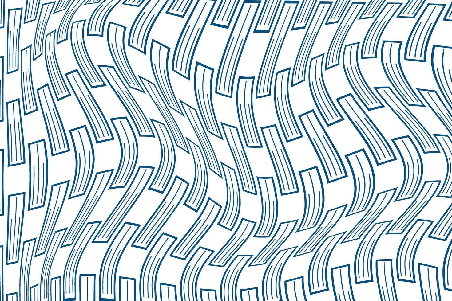 simple abstract blueberry color geometric half line wavy distort pattern wavy blue line art vector