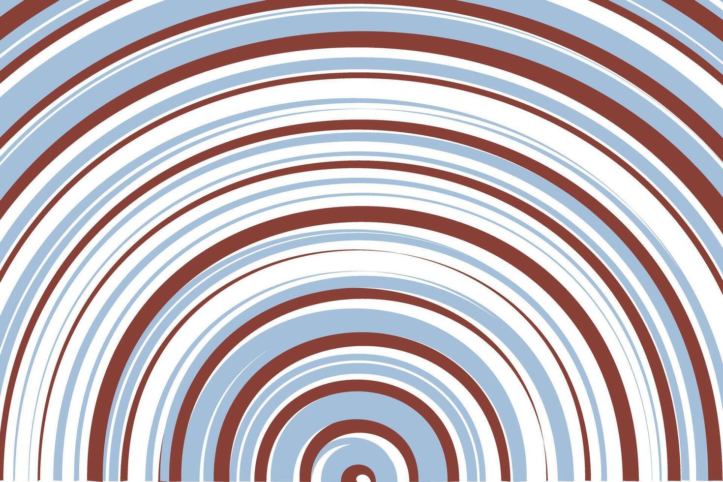 simple abstract dark and light color thin to thick half circle line pattern concentric arcs in blue and brown vector