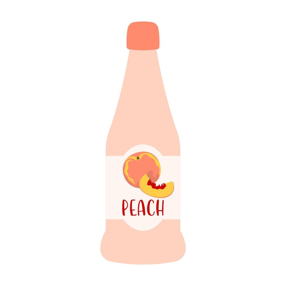 Colorful bottles and cans of various fruit drinks and beverages. Summer cold soft drinks and fruit juice. vector