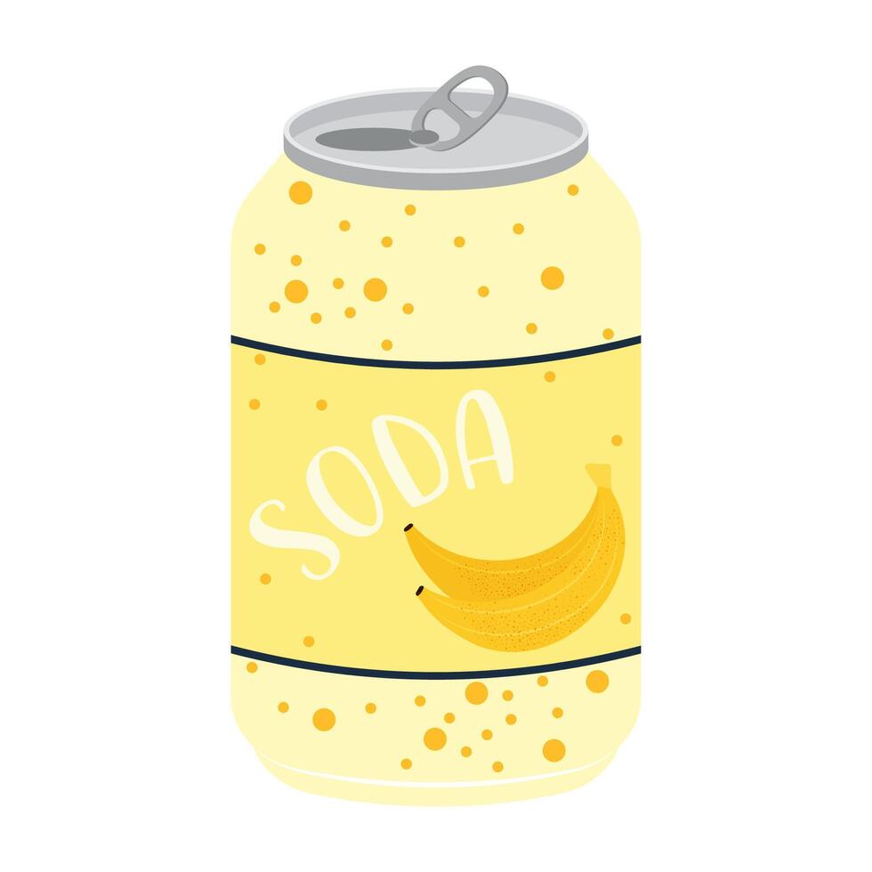 Flat canned and bottled fizzy fruit drinks and flavored sodas. Summer cold and soft drink vector
