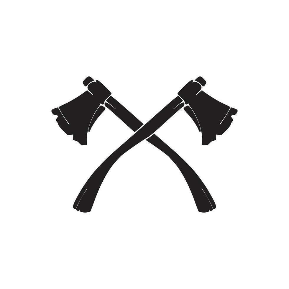 Crossed axes black art icon vector
