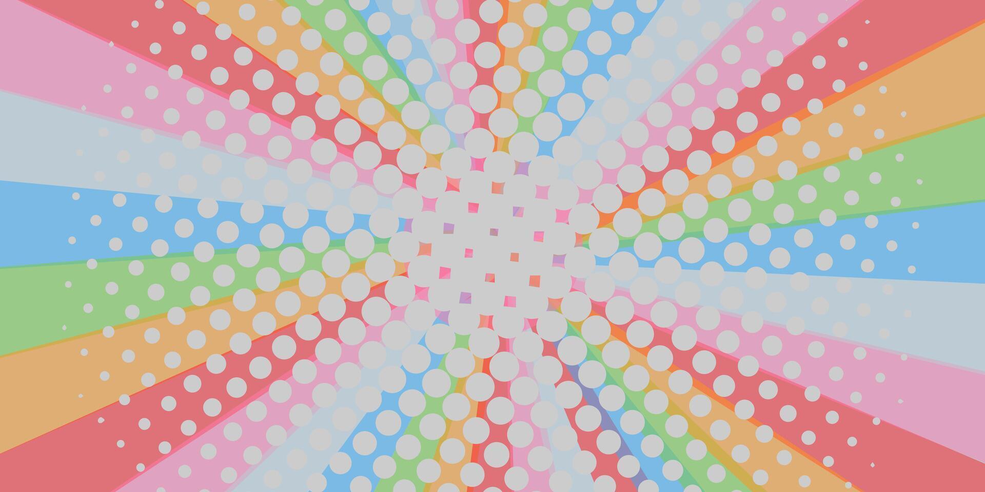 Vibrant Multicolor Halftone Background in Pop Art vector