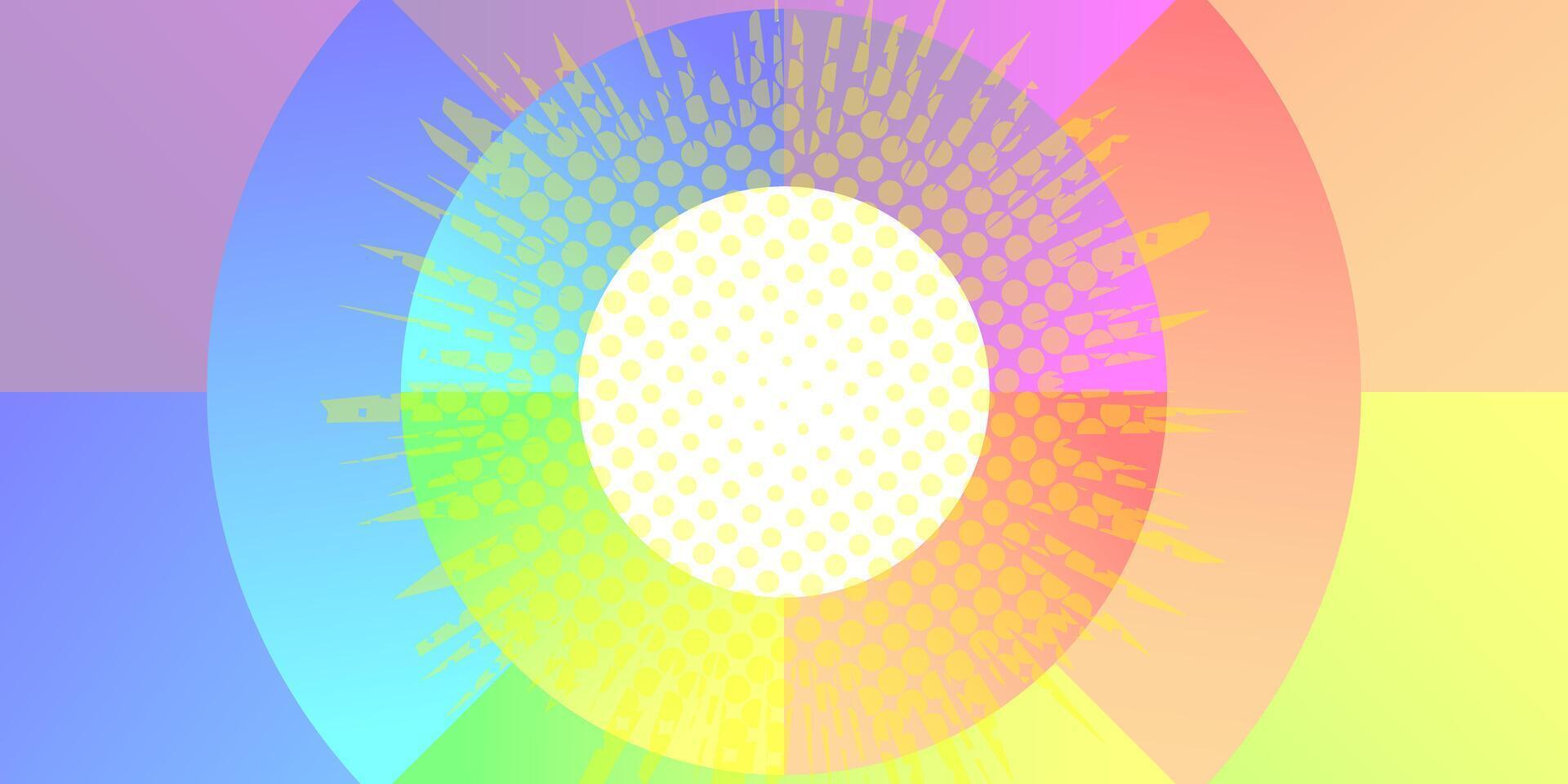 A colorful abstract image with a circular shape vector