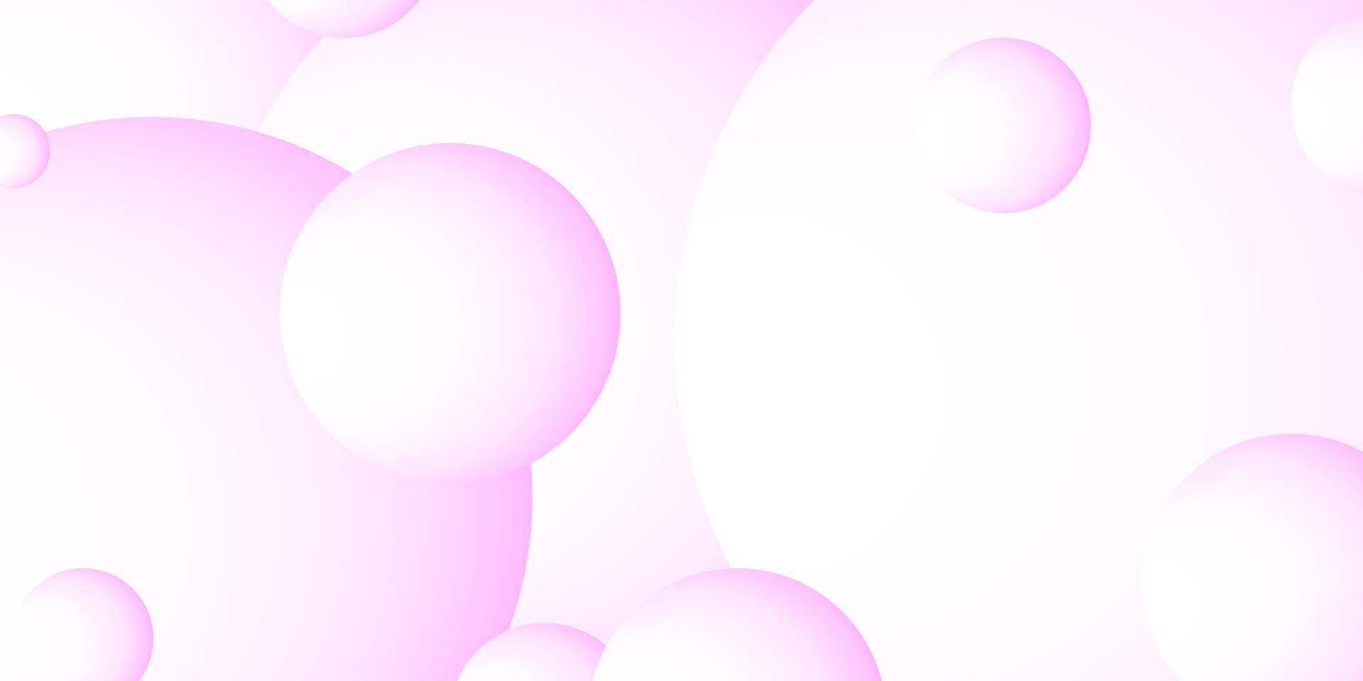 Soft Pink Abstract Background with 3D Spheres vector