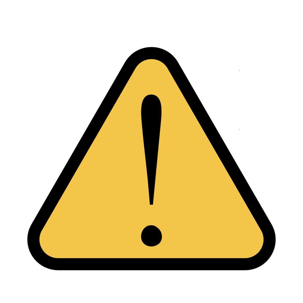 Caution sign indicating important notice ahead vector