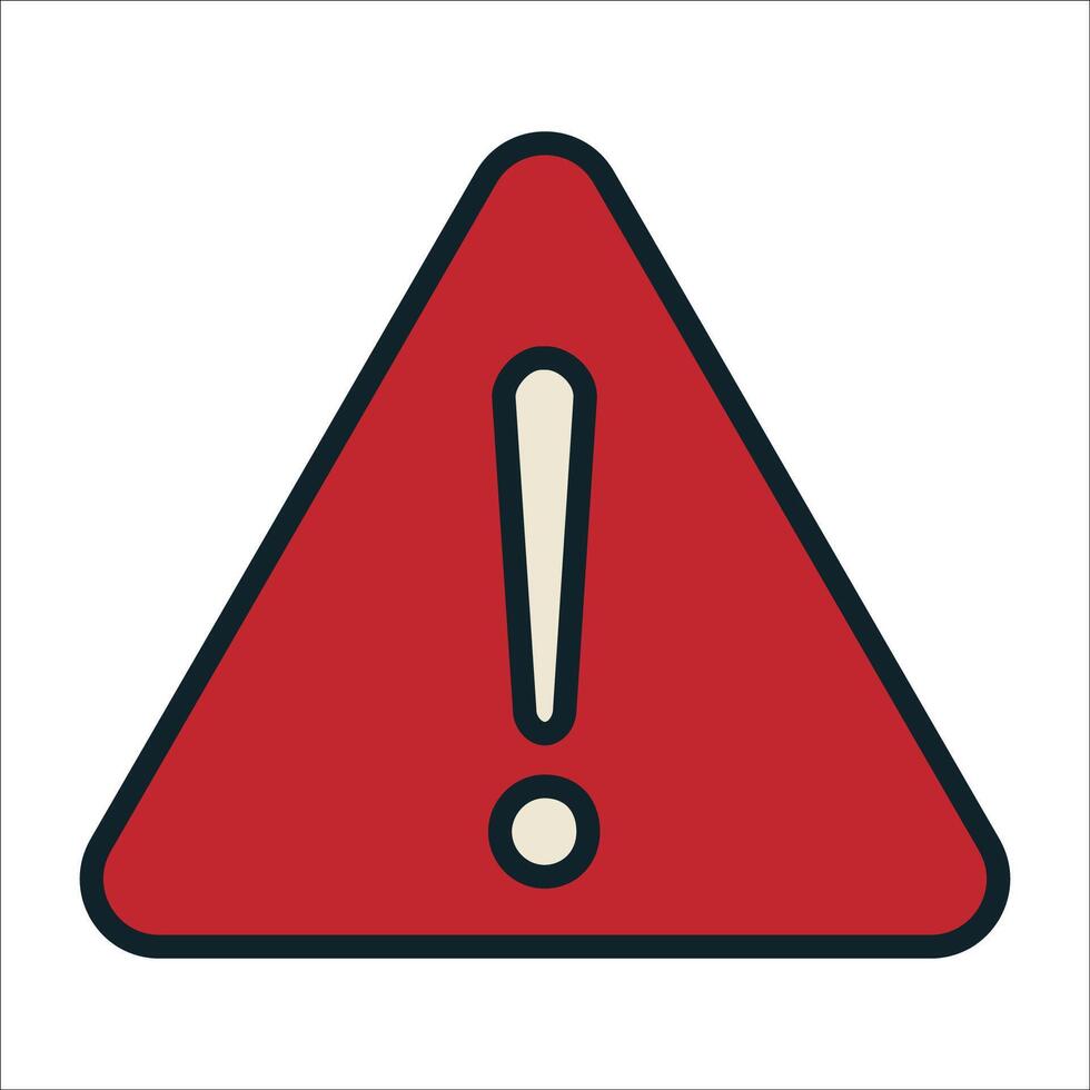 Caution sign with exclamation mark for warning vector