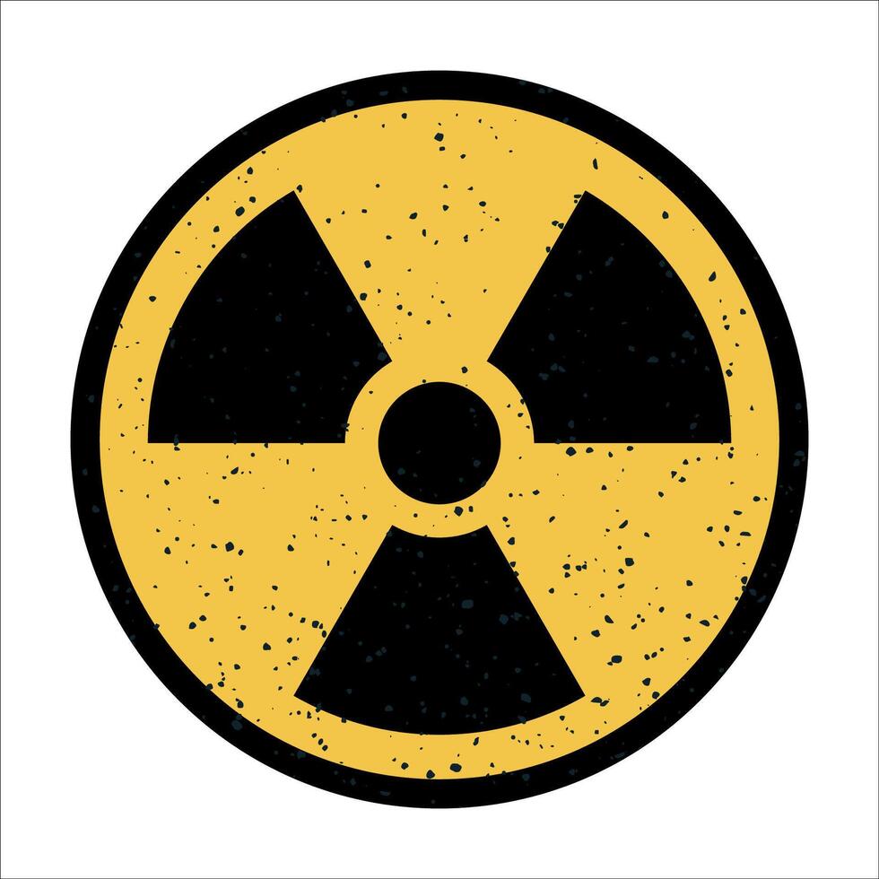 signifies caution regarding radioactive materials vector