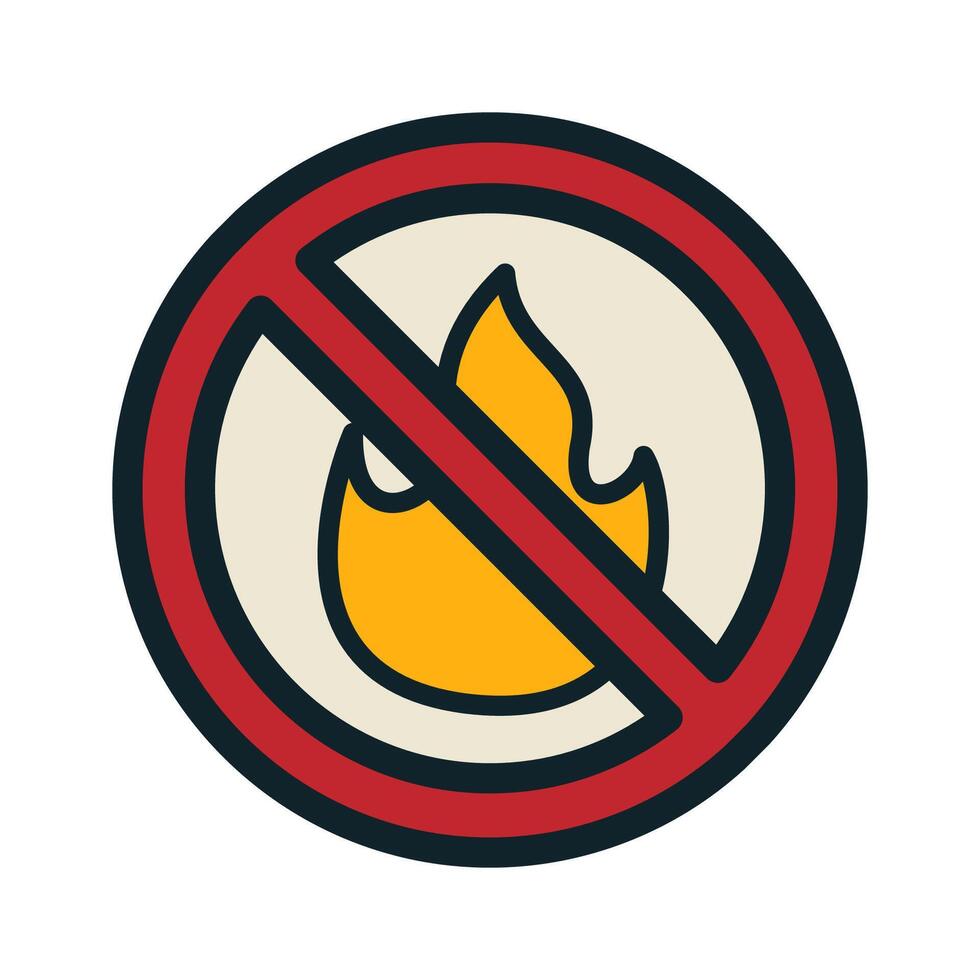 No fire symbol seen in public area vector