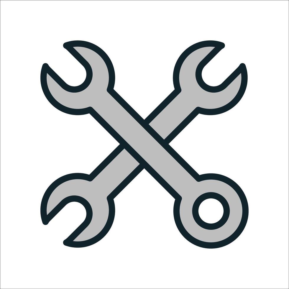 Tools crossed in a creative design vector
