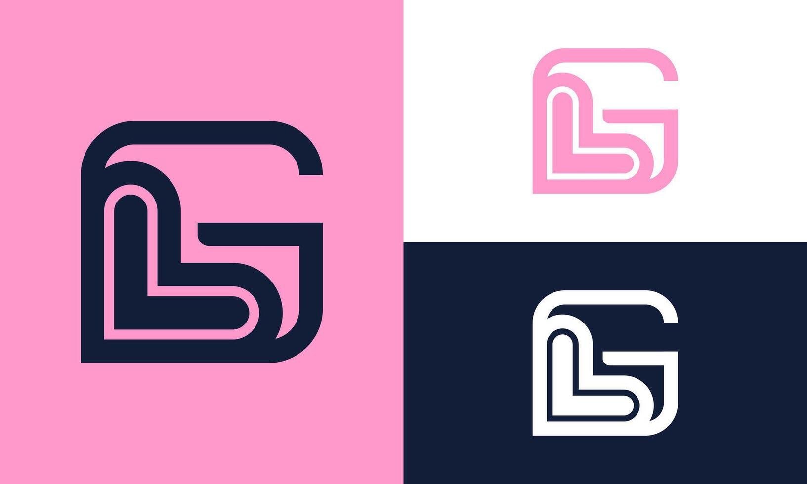 Minimalist G love logo. vector
