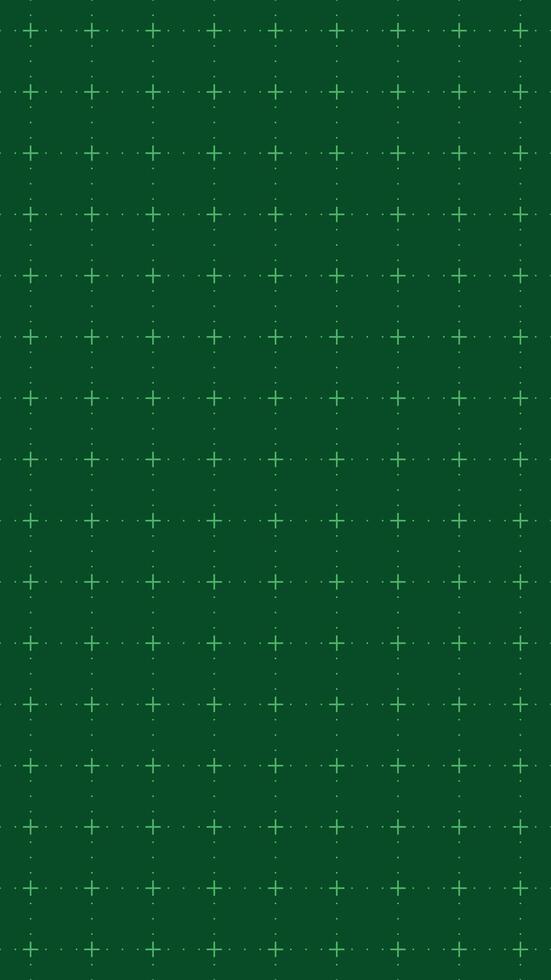 Dark green digital grid pattern with bright plus signs, technology layout background, schematic design for interface mockups, coding overlays, sci-fi visuals, scientific data representation vector