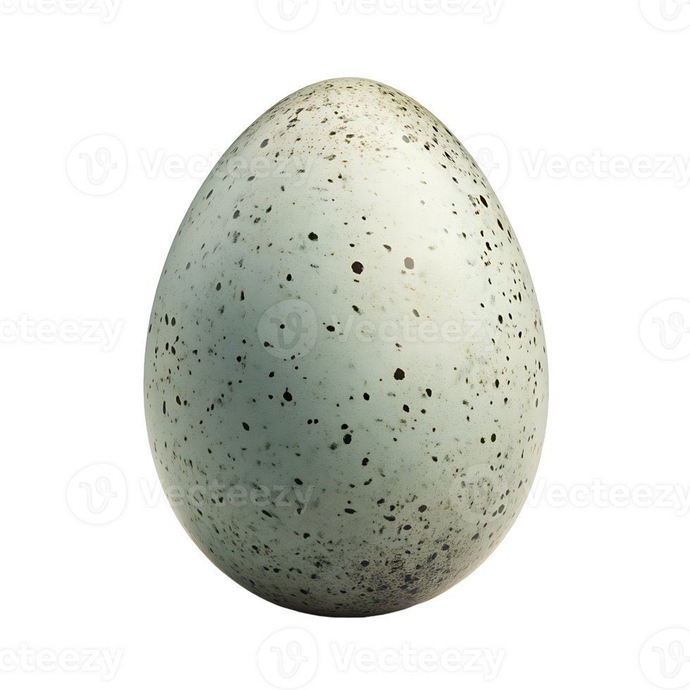 Isolated egg reveals its speckled texture and unique beauty on transparent background png