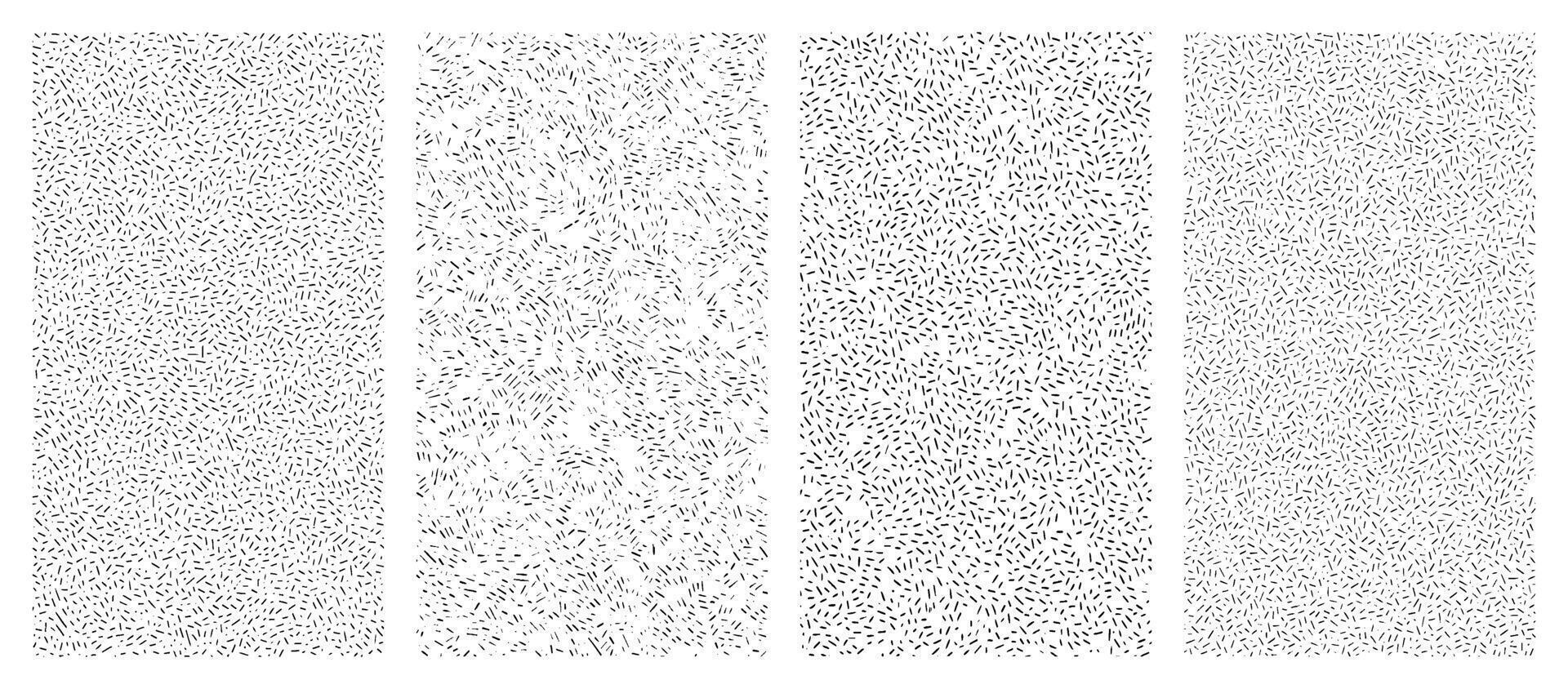 Stipple texture collection black ink dotted background pattern pack rough hand drawn abstract design on transparent background isolated vintage graphic texture vector