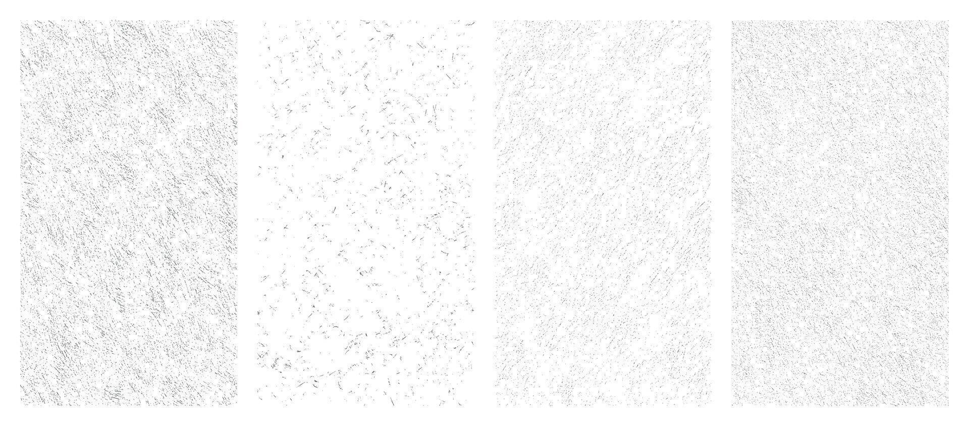 Subtle scratched texture elements on transparent background faded grunge overlay noise pack minimal scratch abstract dirty design surface editable monochrome white black vector
