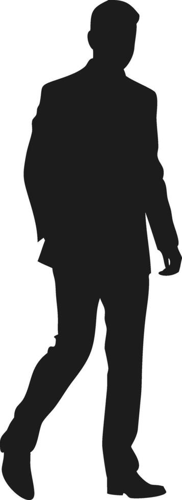 Walking businessman silhouette in a suit a simple vector