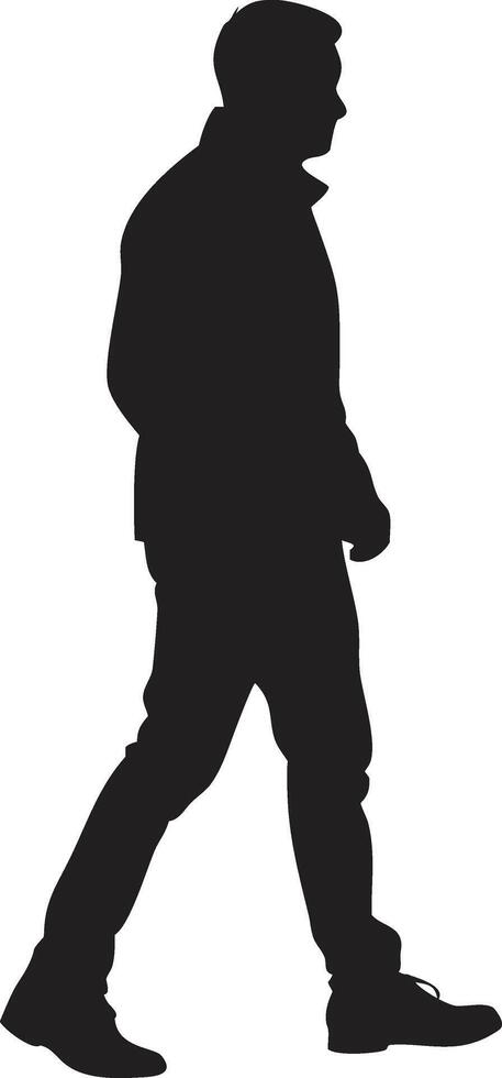Walking man silhouette vector