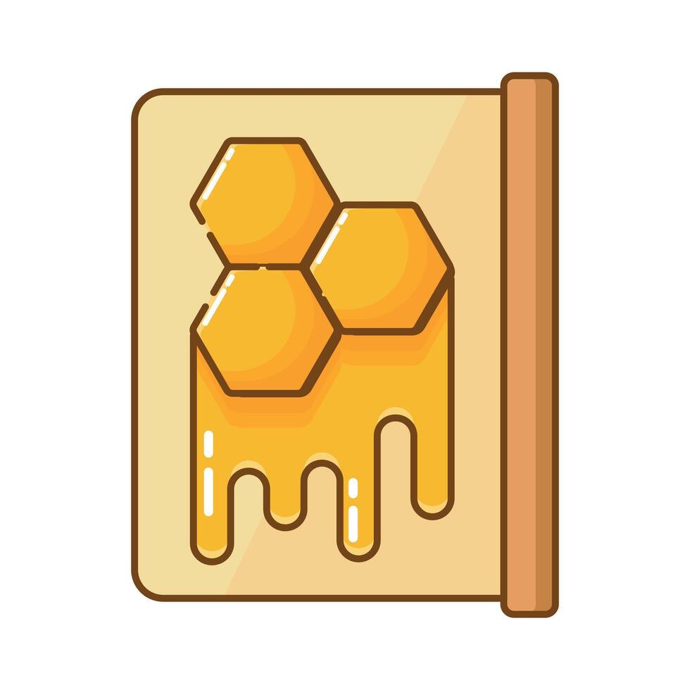 honeycomb icon with honeycomb and honey on a white background. vector