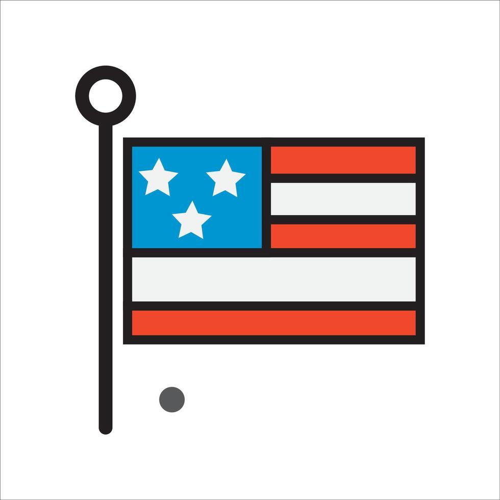 a flag with stars and stripes on it vector