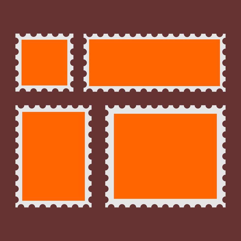 modern postage stamp design, stamp grid composition vector