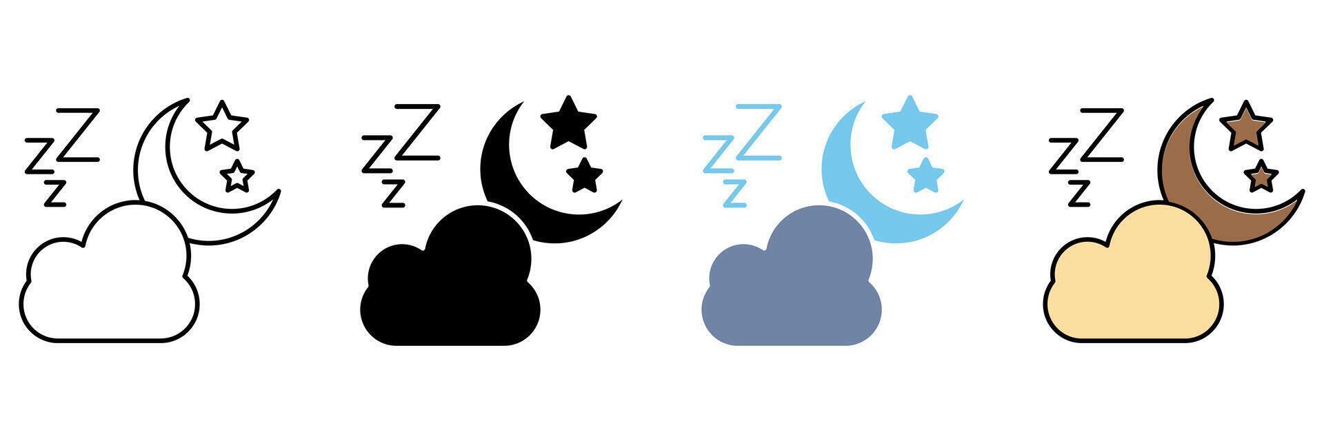NIGHT concept line icon. Simple element illustration. vector