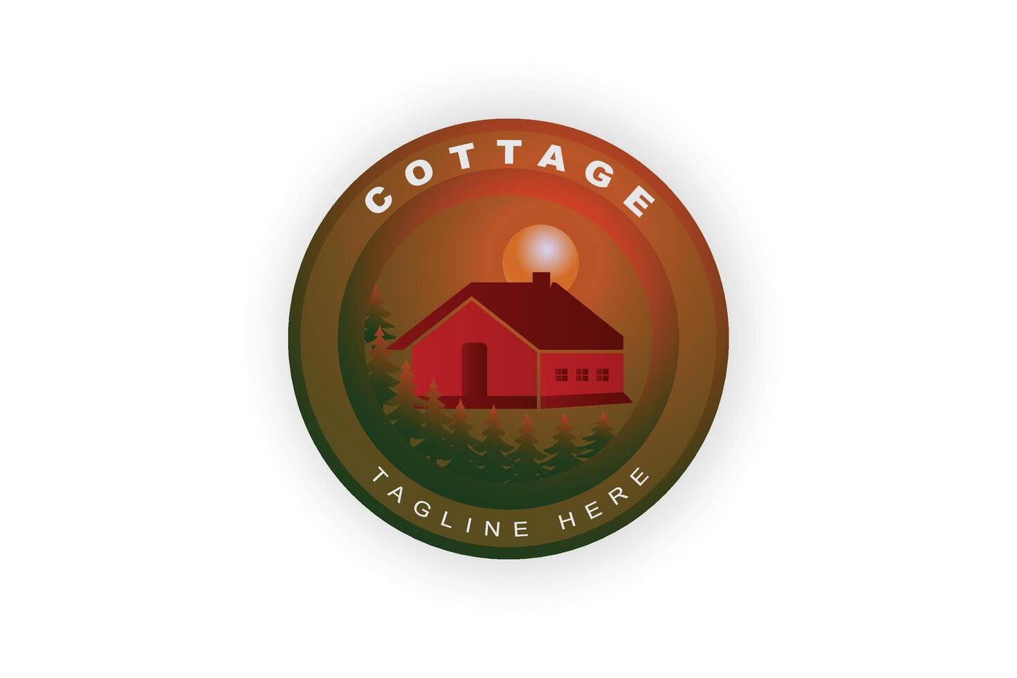 Cottage logo. Truism logo. nature logo. vector