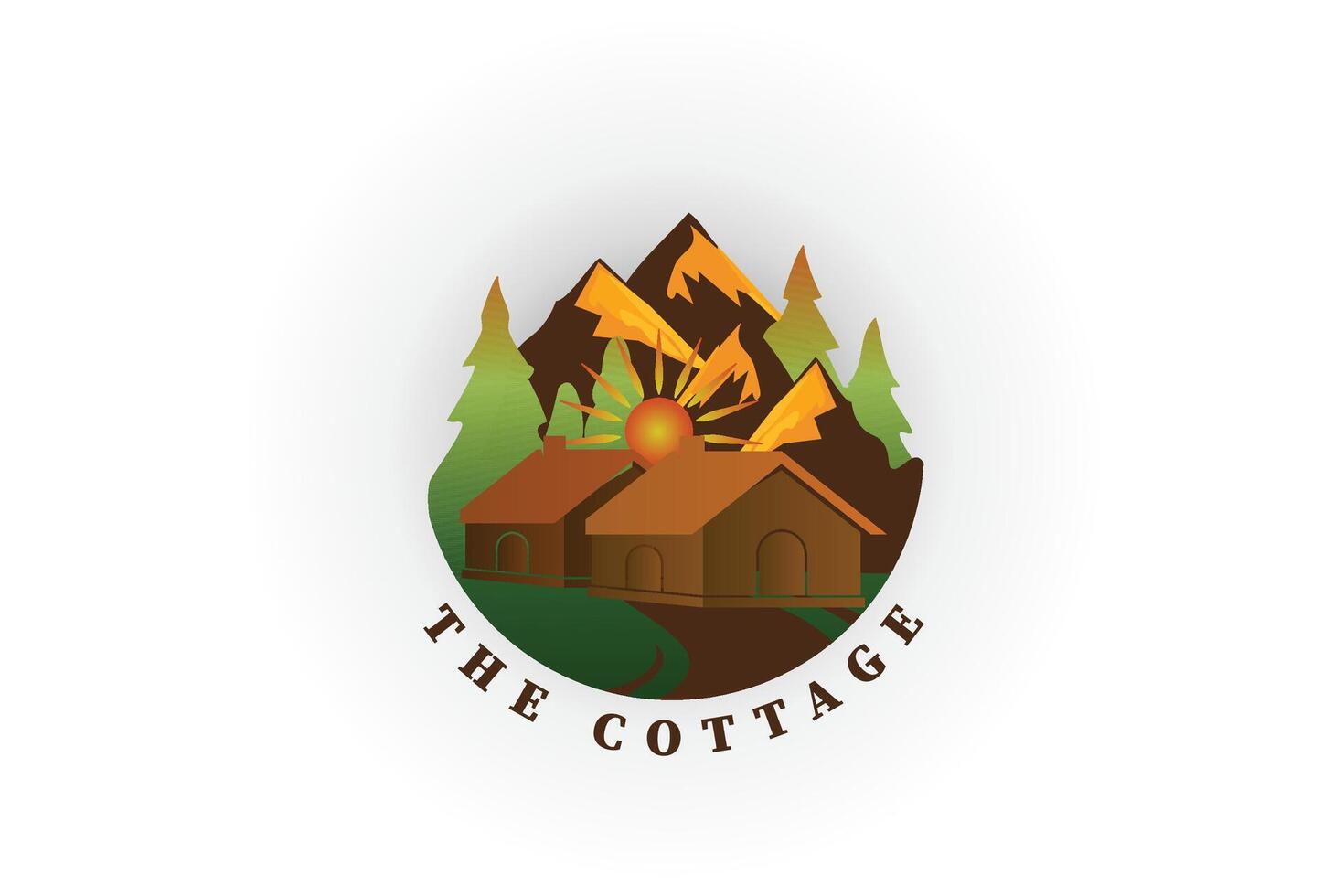 Truism logo. Cottage logo. nature logo. vector