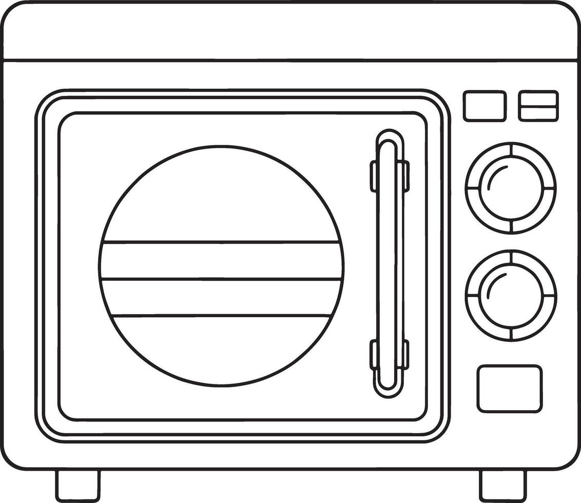 Simple line drawing of a modern autoclave sterilizer vector