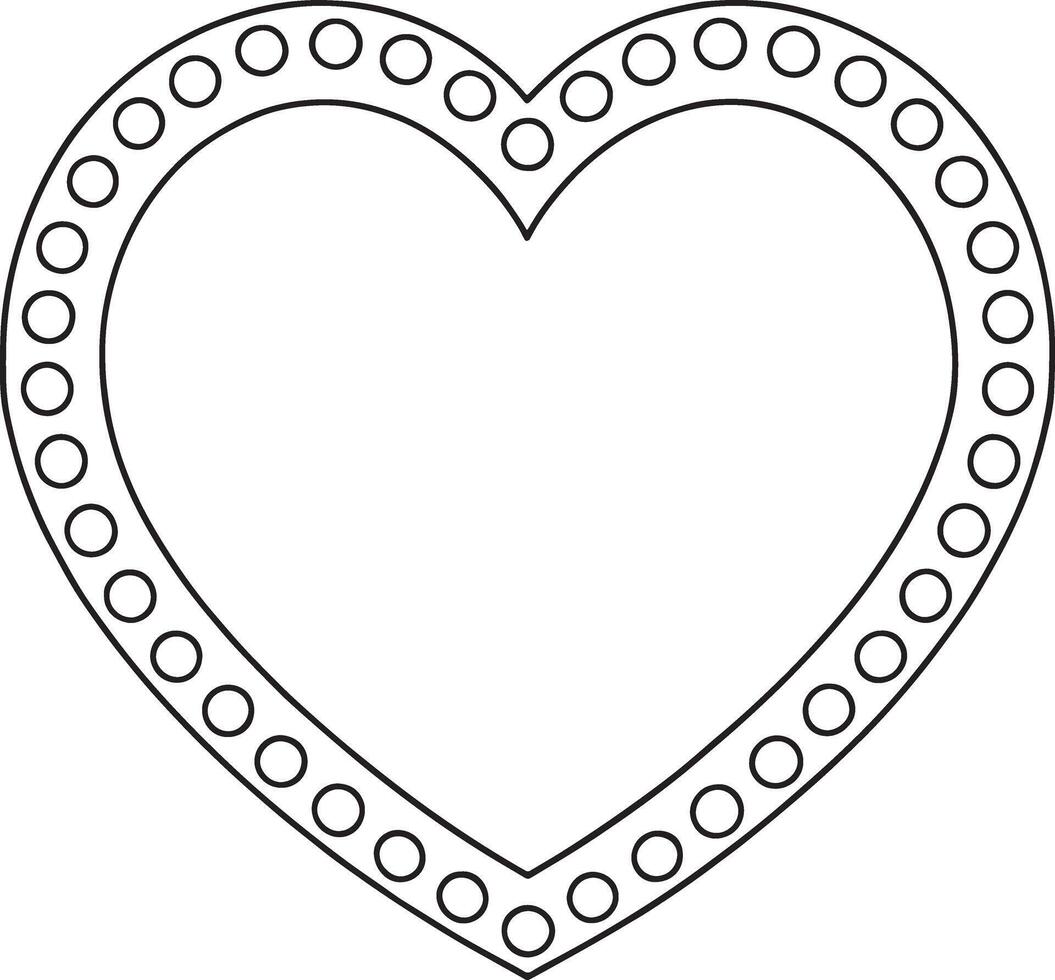 Elegant heart shaped frame border design for valentines day vector