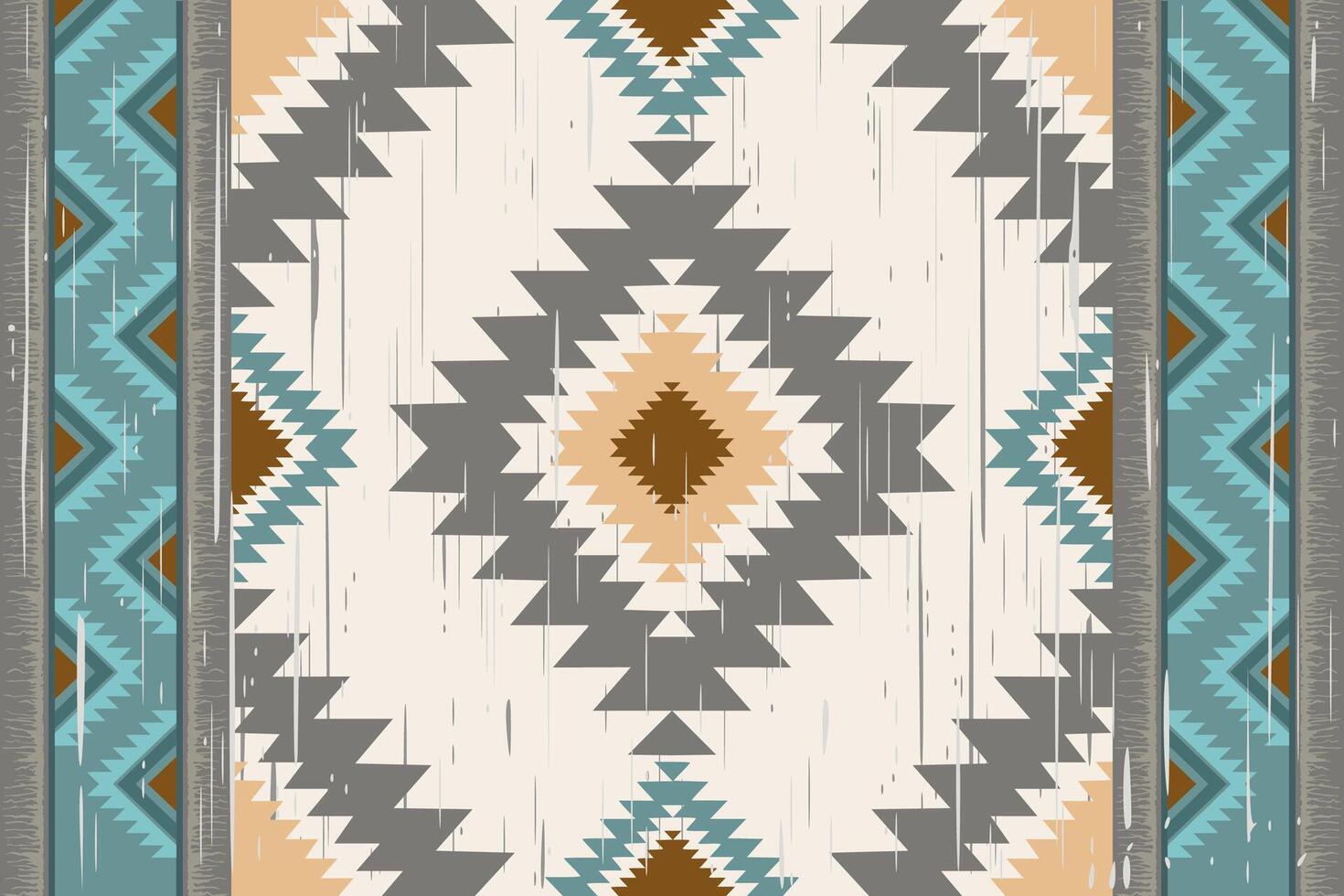 Beautiful embroidery Motif design in vintage color pattern vector