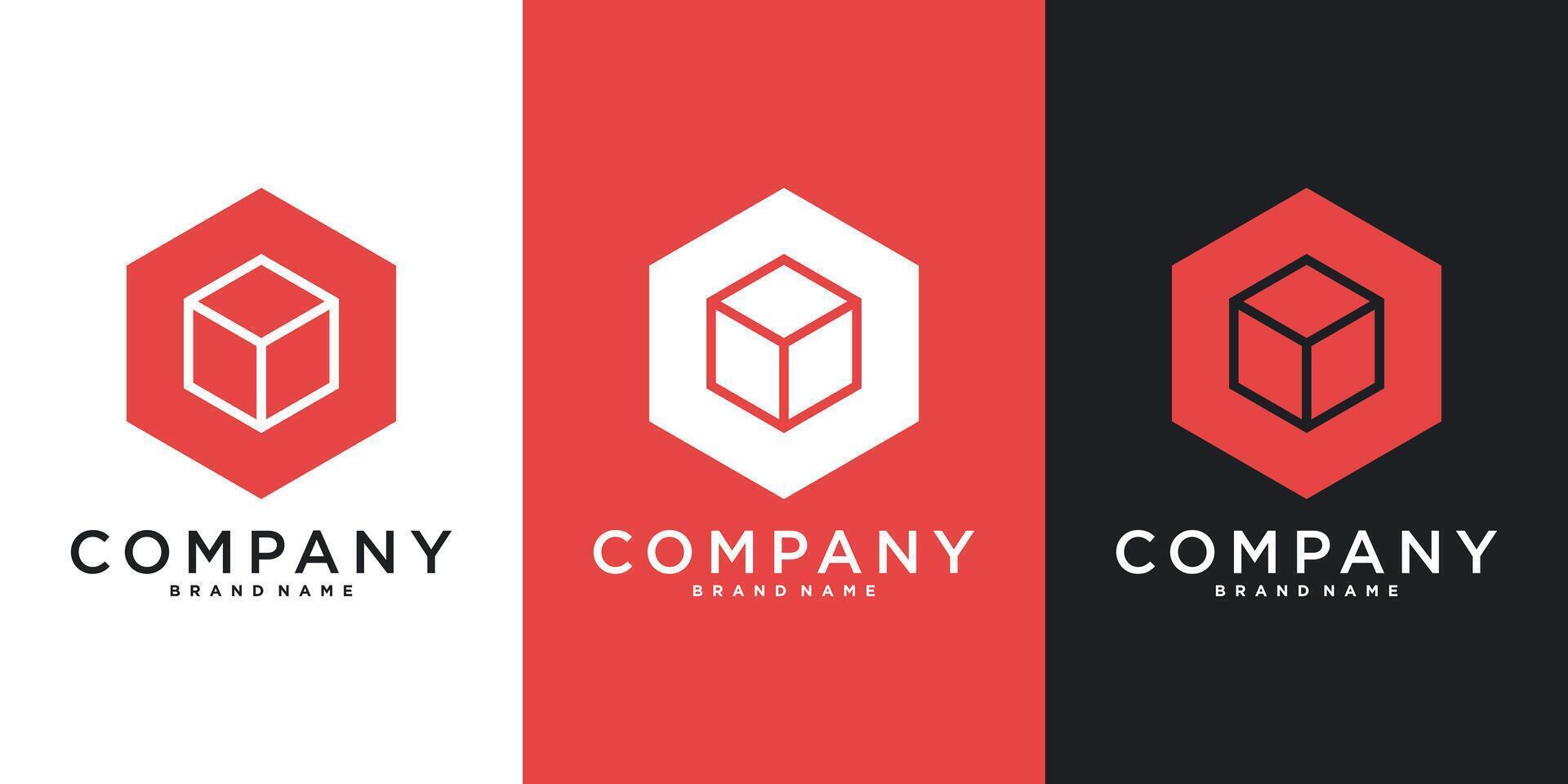 Hexagon logo design modern. Premium vector