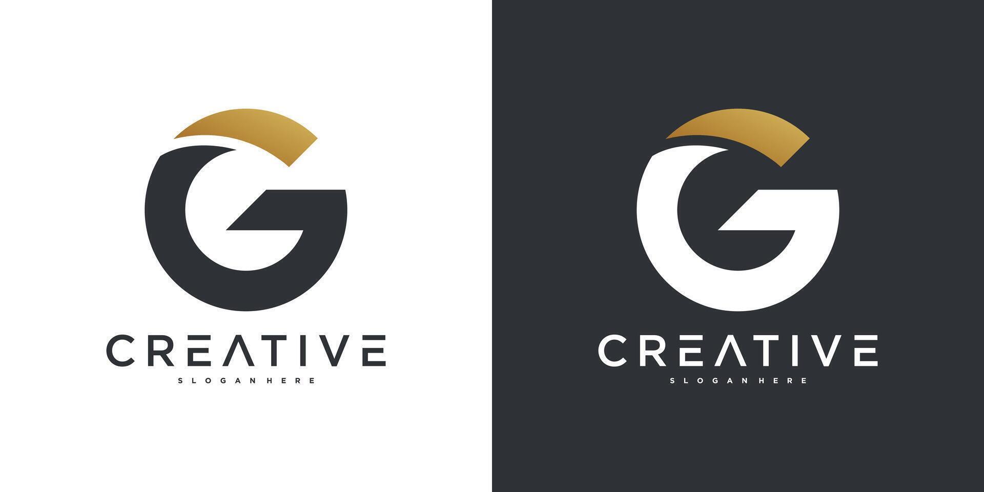 Abstract initial letter G logo designs template. Premium vector