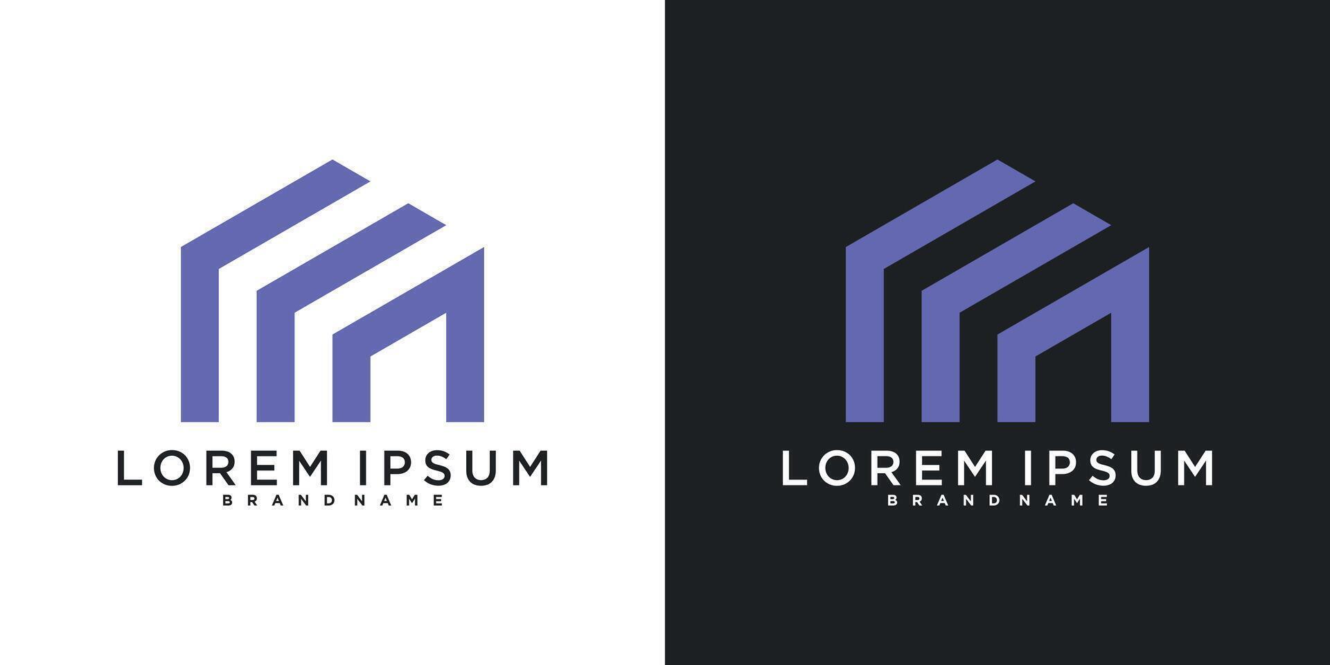 Modern minimal home logo design. Premium vector