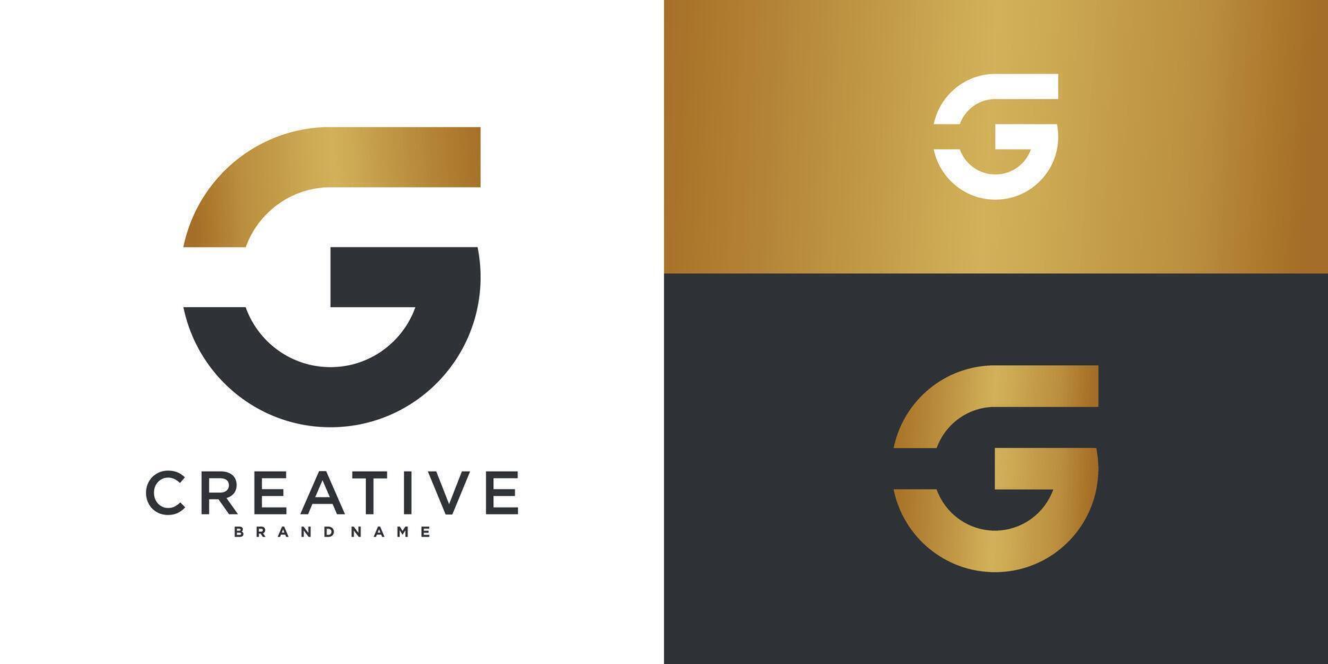 Abstract initial letter G logo design template. vector