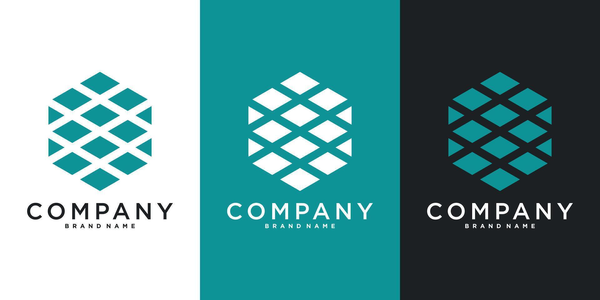 Hexagon logo icon design with modern shape. Premium vector