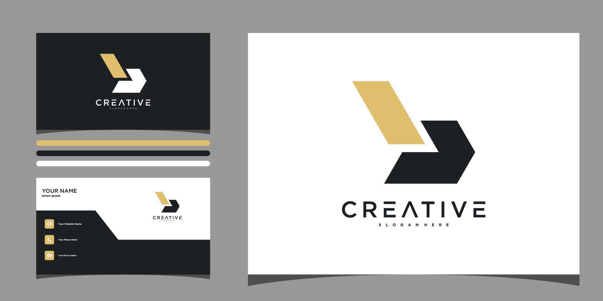 Abstract initial letter B logo and business card design. Premium vector