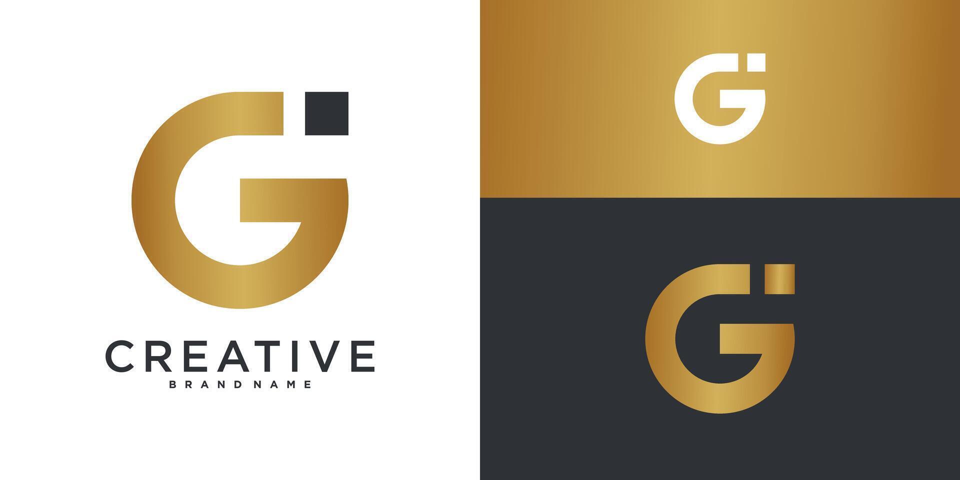 Abstract initial letter G logo. Premium vector