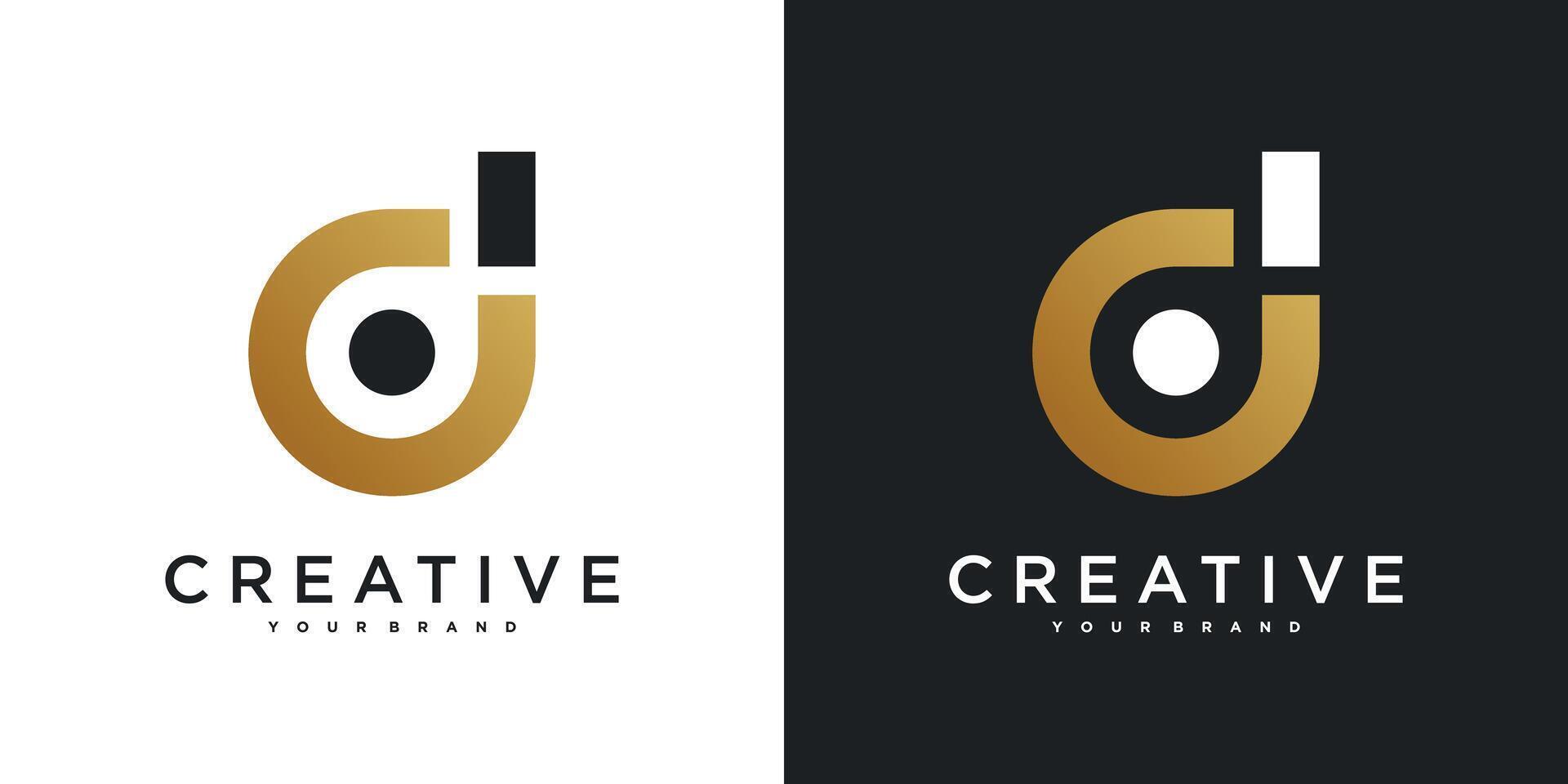 Letter D logo design icon with modern concept. vector