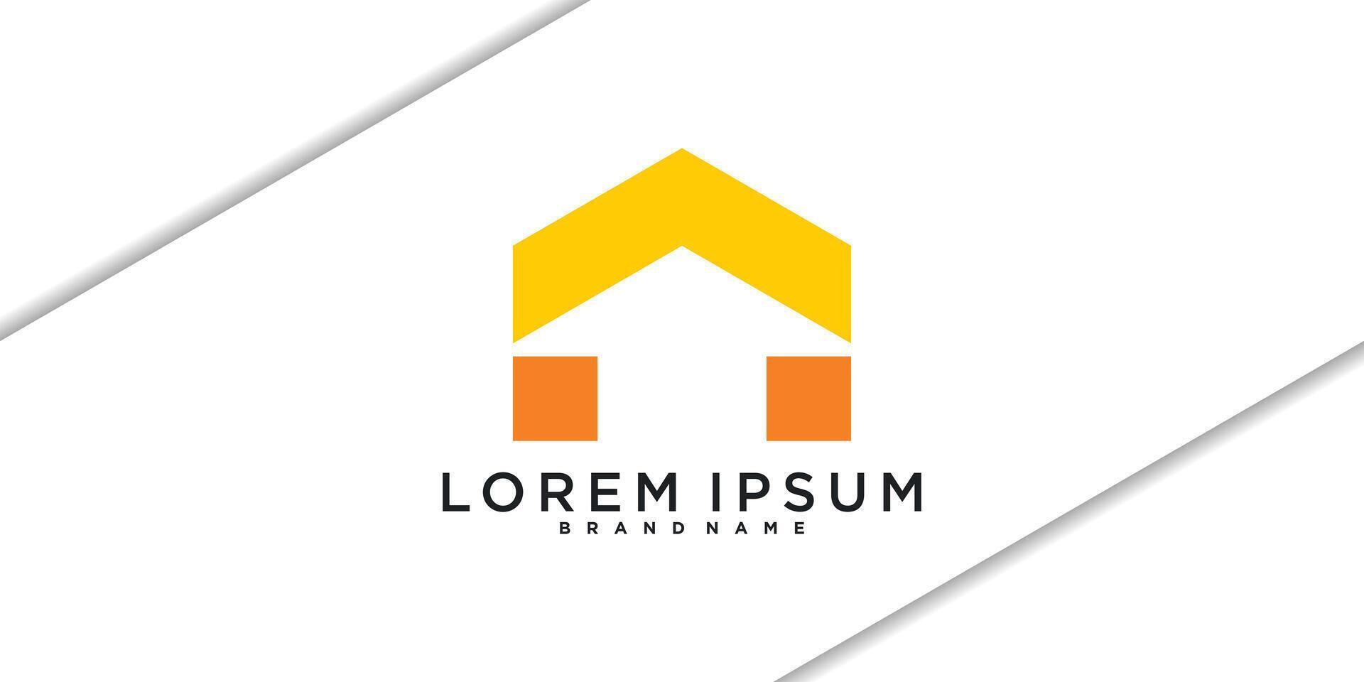Simple house logo design template vector