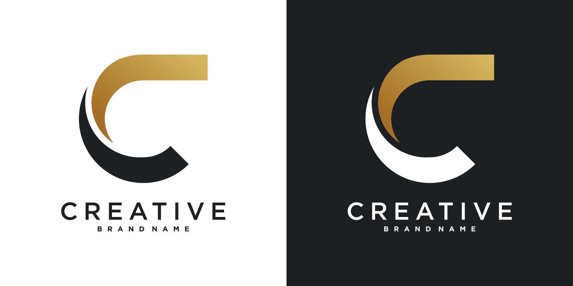 Letter C logo design icon with modern idea. vector