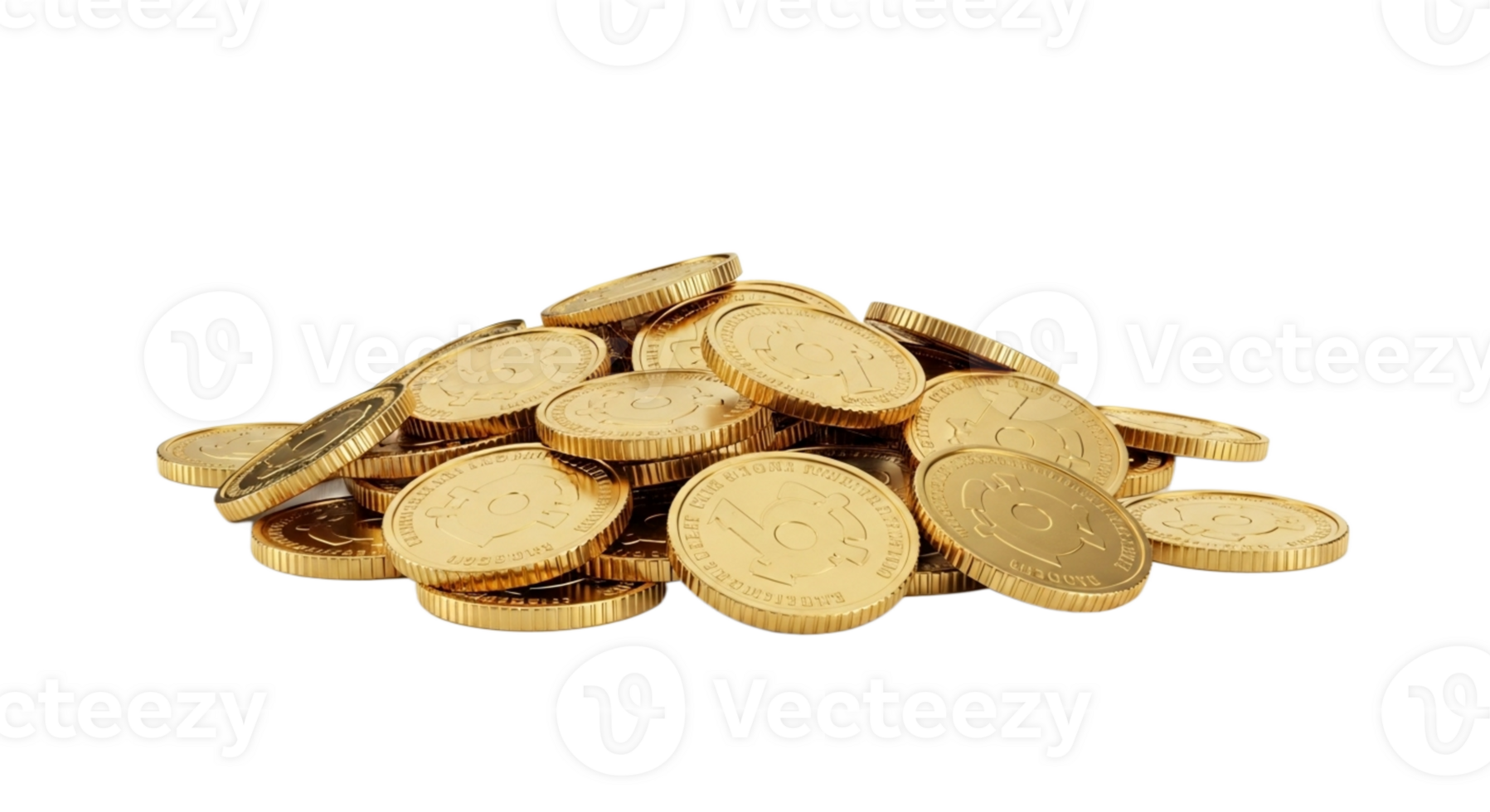 Financial fortune displayed with coins png