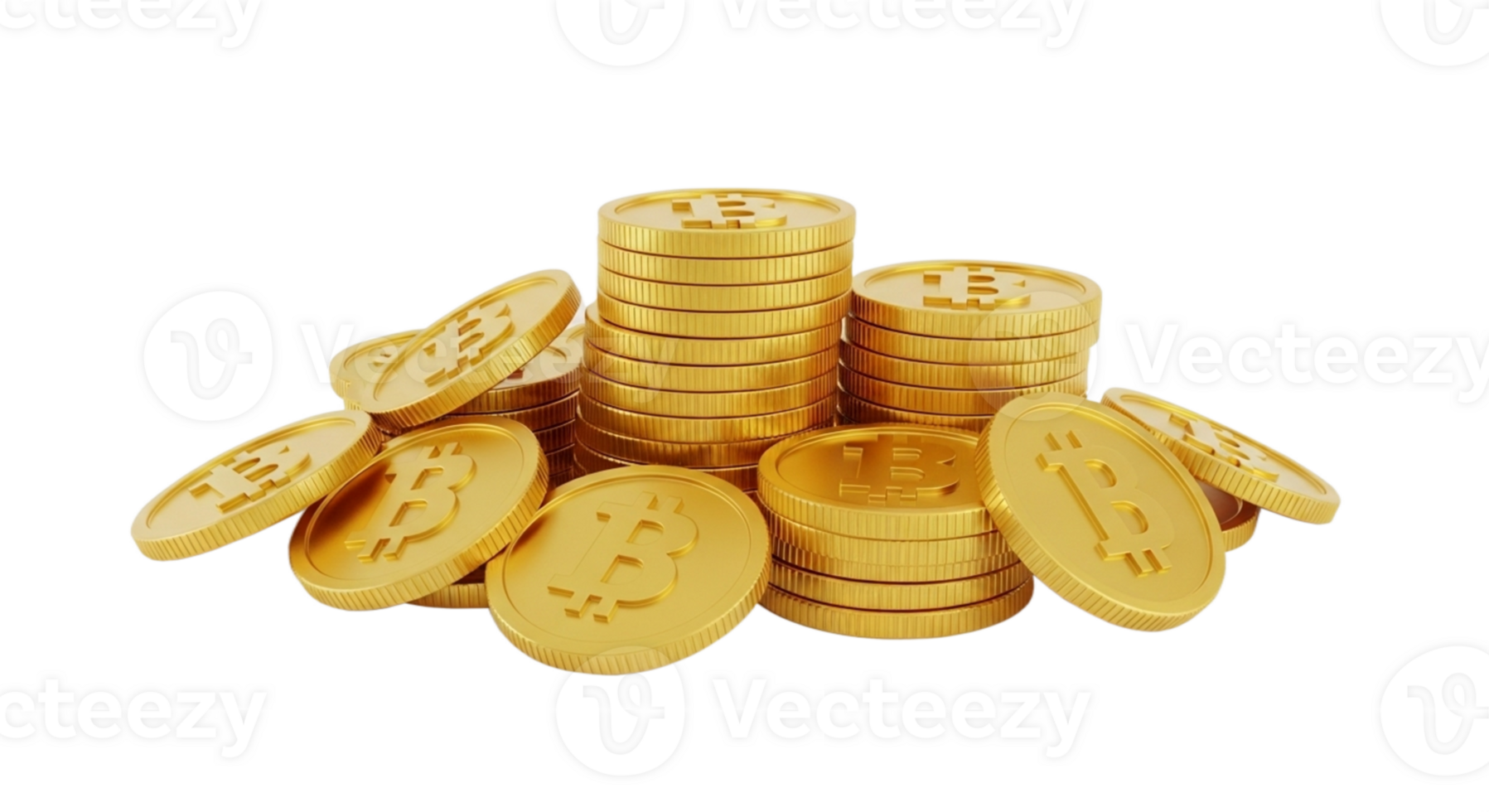 Precious coin stack in rich gold hue png