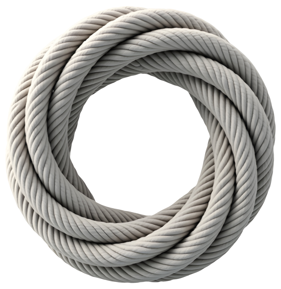 Infinite twisted rope circle forms complex abstract loop design png