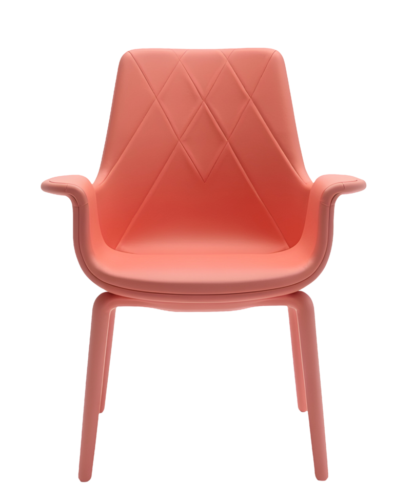 Coral armchair features modern design for stylish comfort png