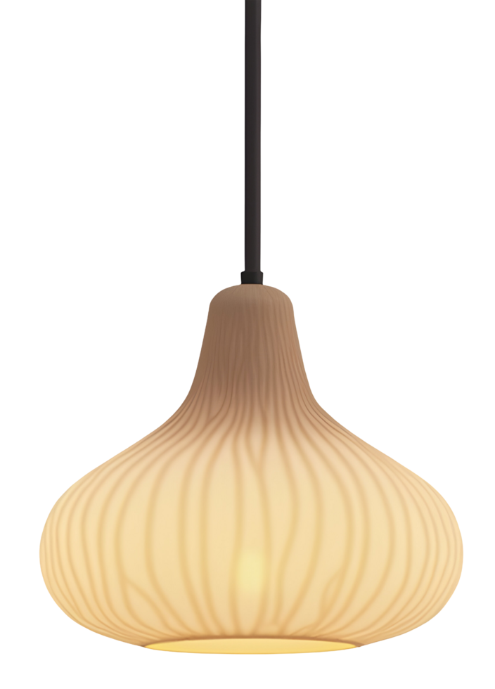 Elegant pendant lamp casting warm light creates cozy atmosphere png