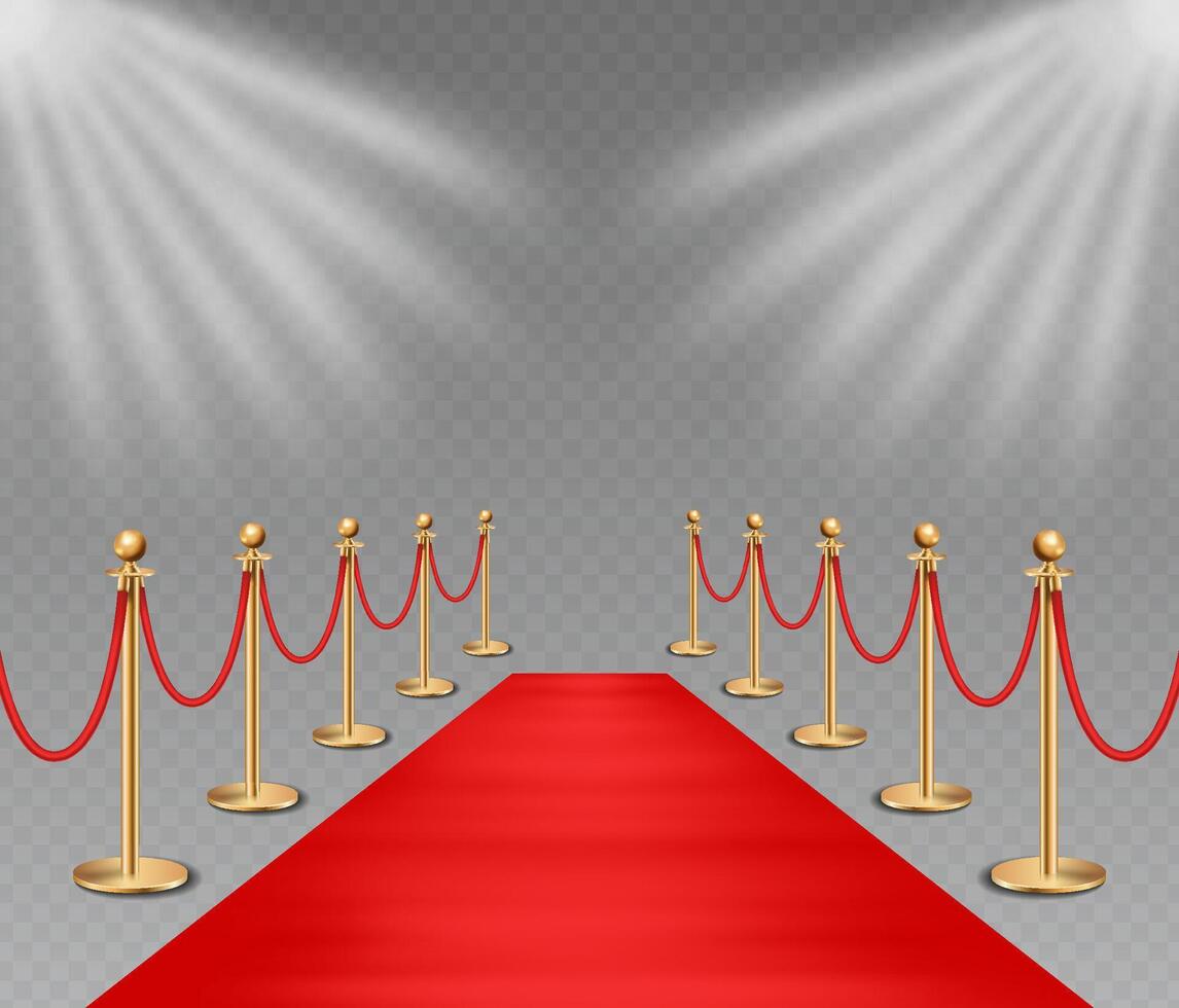 red carpet event entrance vector