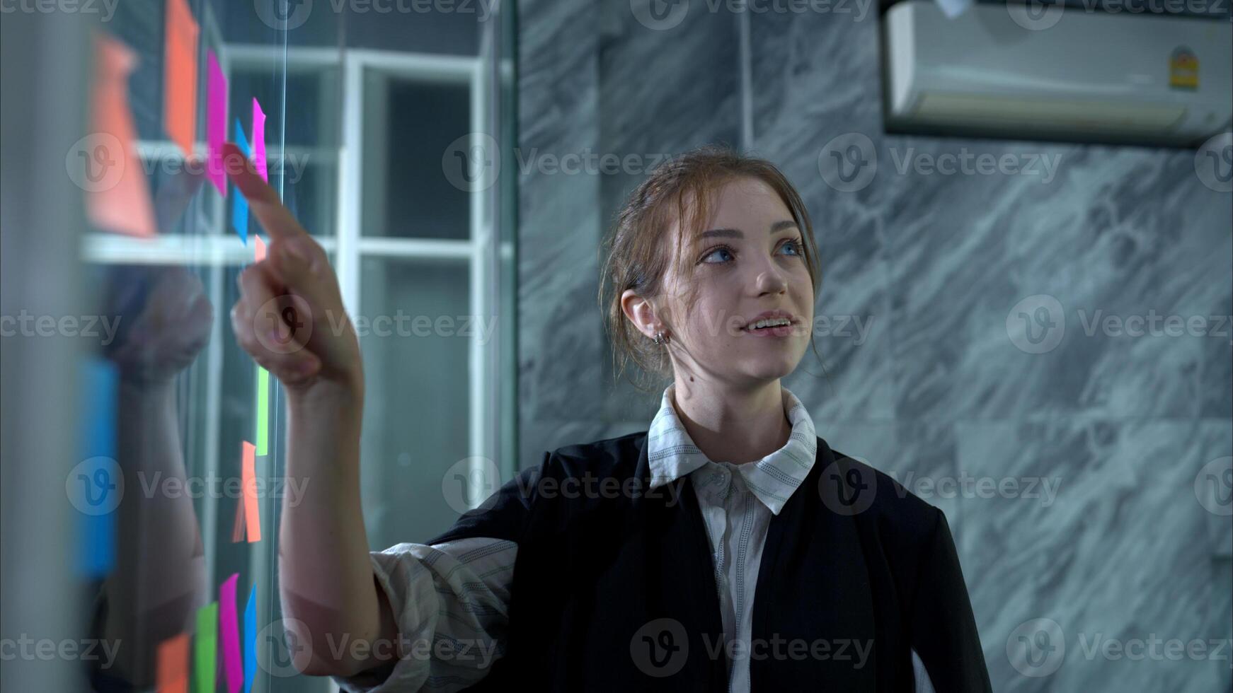 In the office, two businessmen and women discuss and exchange idea and give advice to each other to complete the work,89 photo