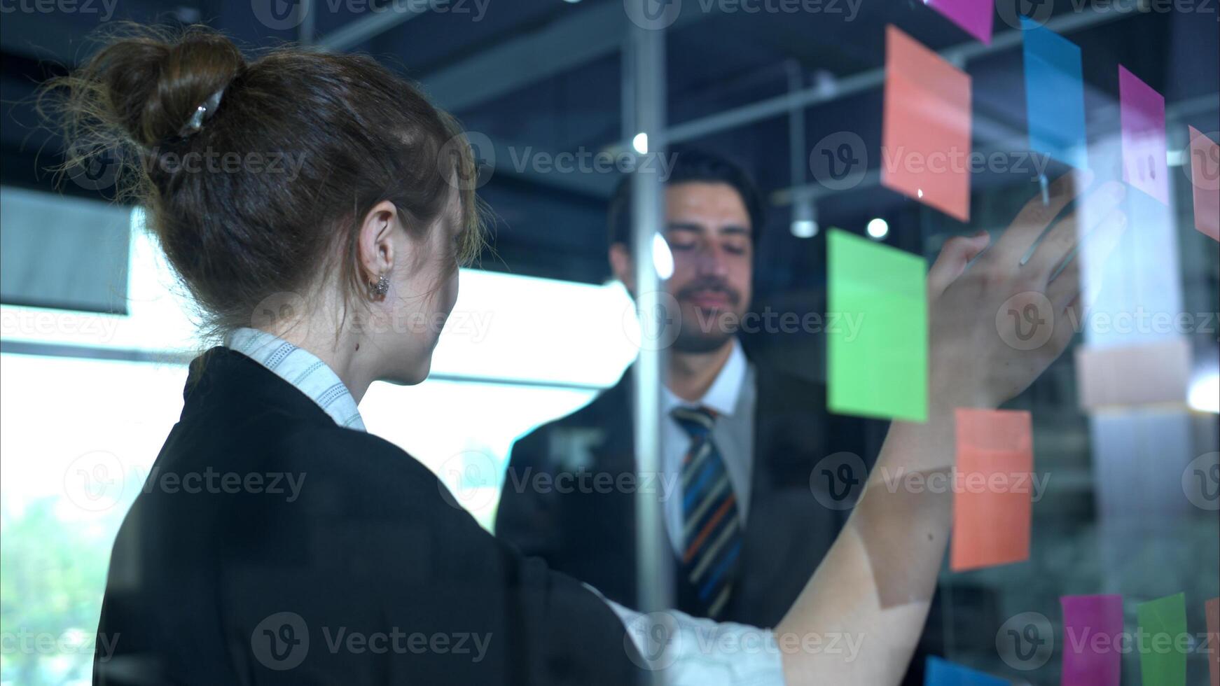 In the office, two businessmen and women discuss and exchange idea and give advice to each other to complete the work,88 photo